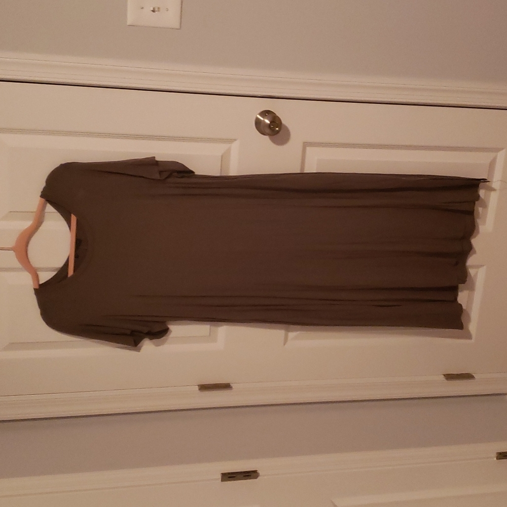 Lane Bryant olive green t shirt dress